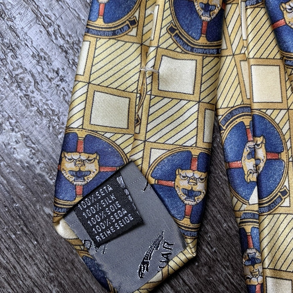 Vintage Laura Pearson for Jaguar Auto Car Collectible‎ Italy Navy Gold Neck Tie - Picture 5 of 5